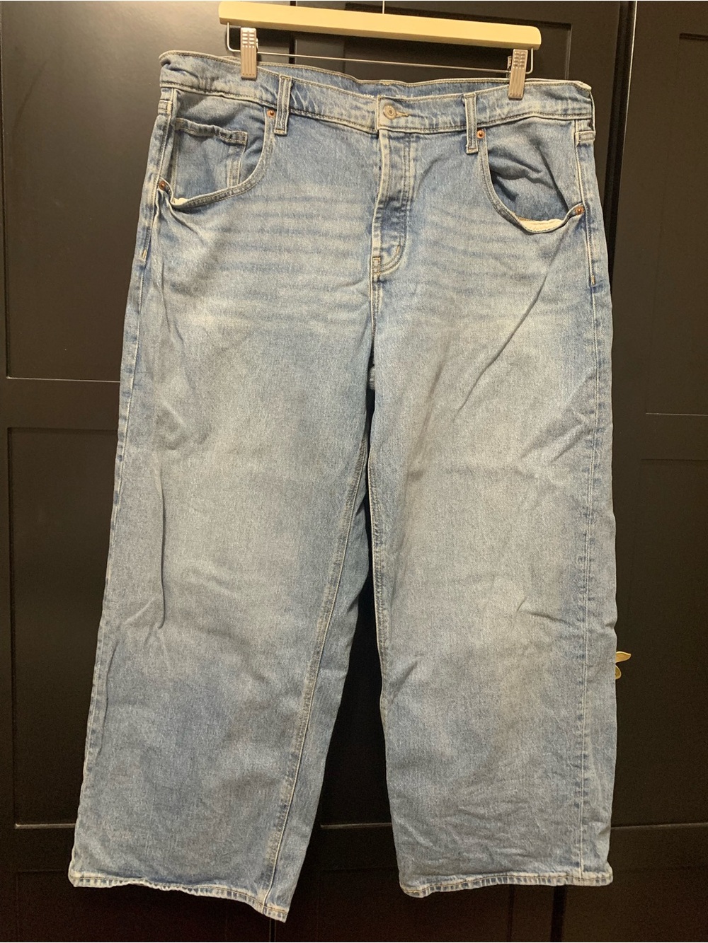 Old Navy Jeans 14 petite mid rise slouchy wide leg classic cool